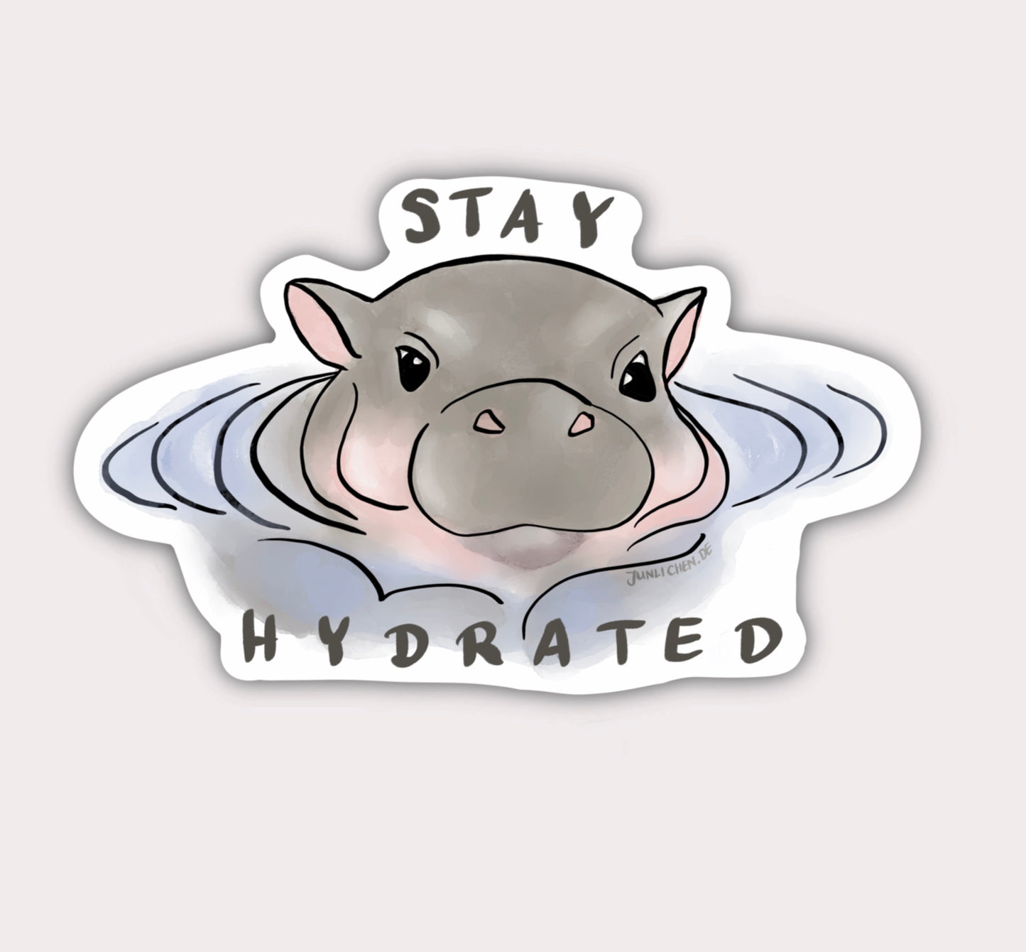 MooDeng: Stay Hydrated | Vinylsticker