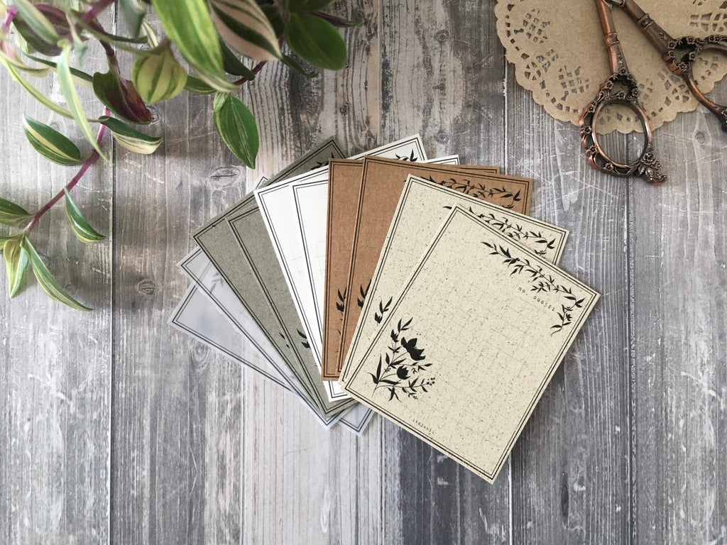 Handmade Botanical Memo Cards
