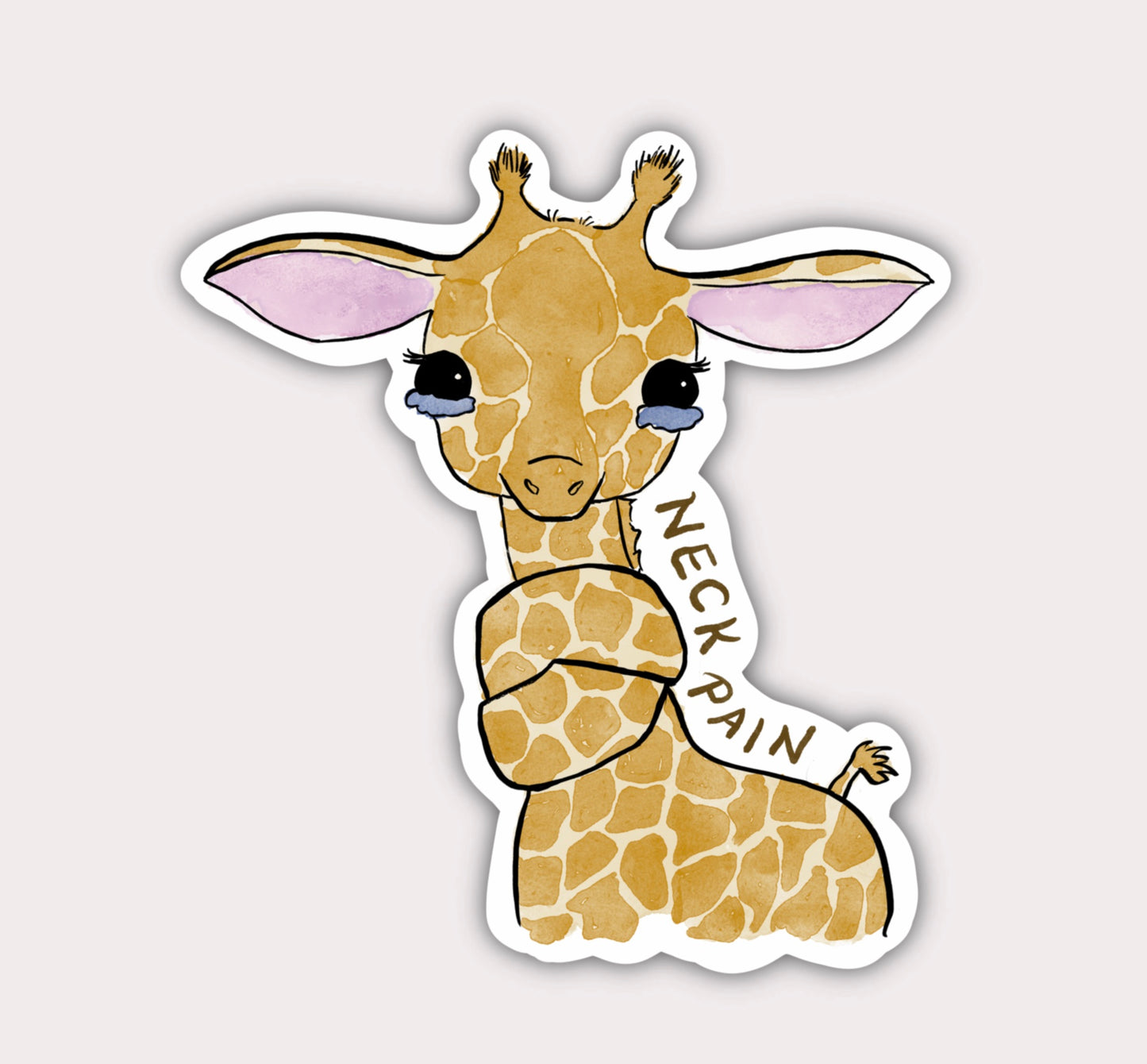 Neckpain | Clear Vinylsticker