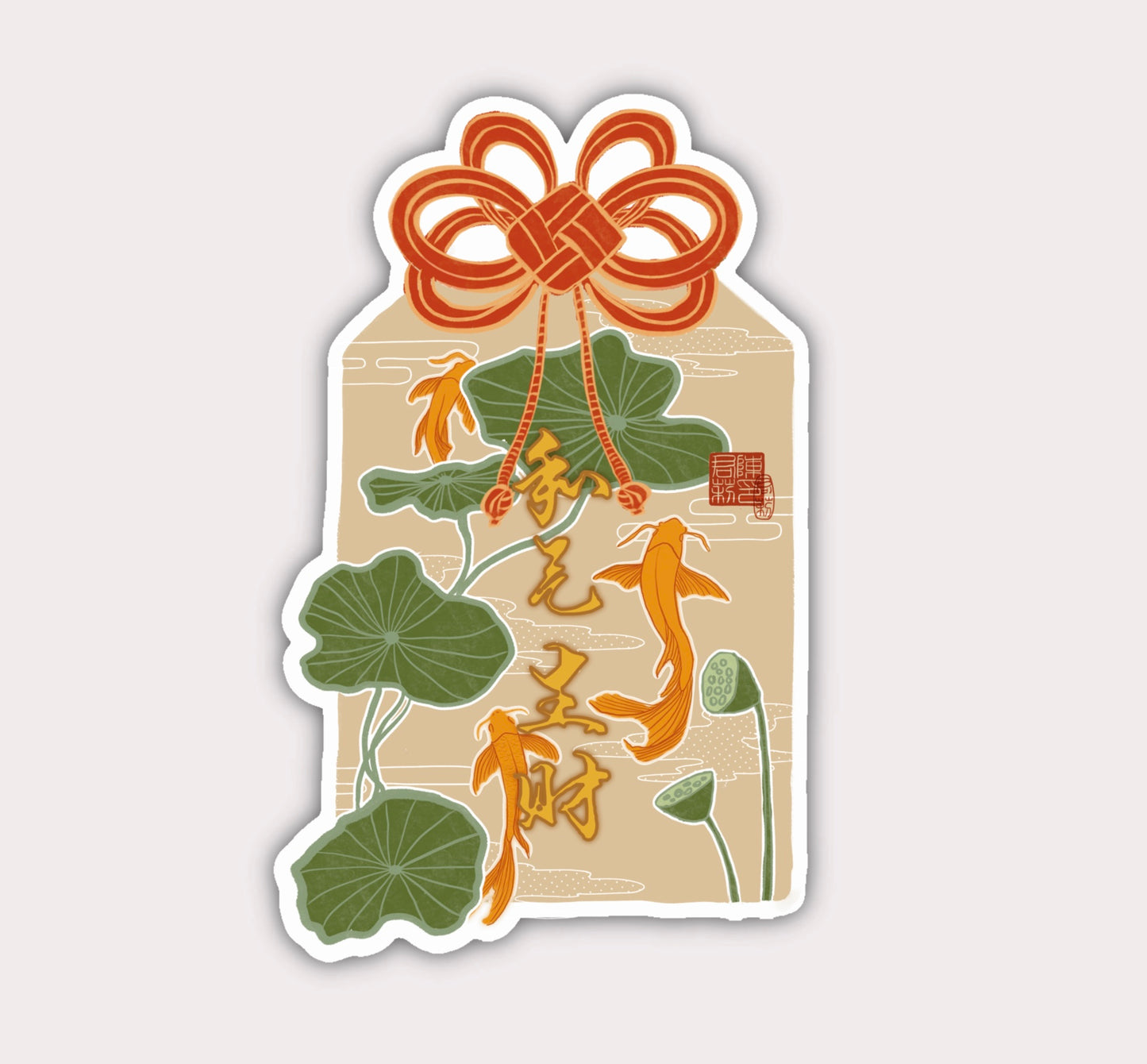 Omamori for Harmony & Wealth | Clear Vinylsticker