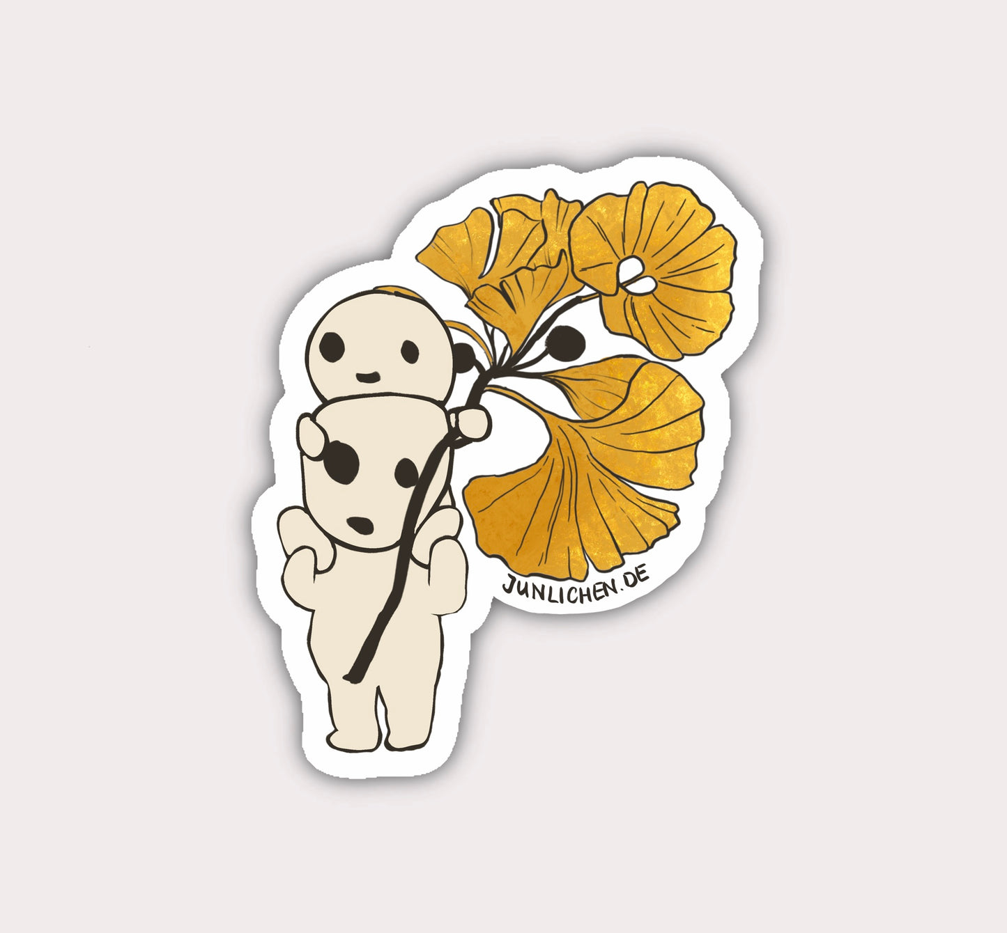 Kodama Piggyback | Clear Vinylsticker