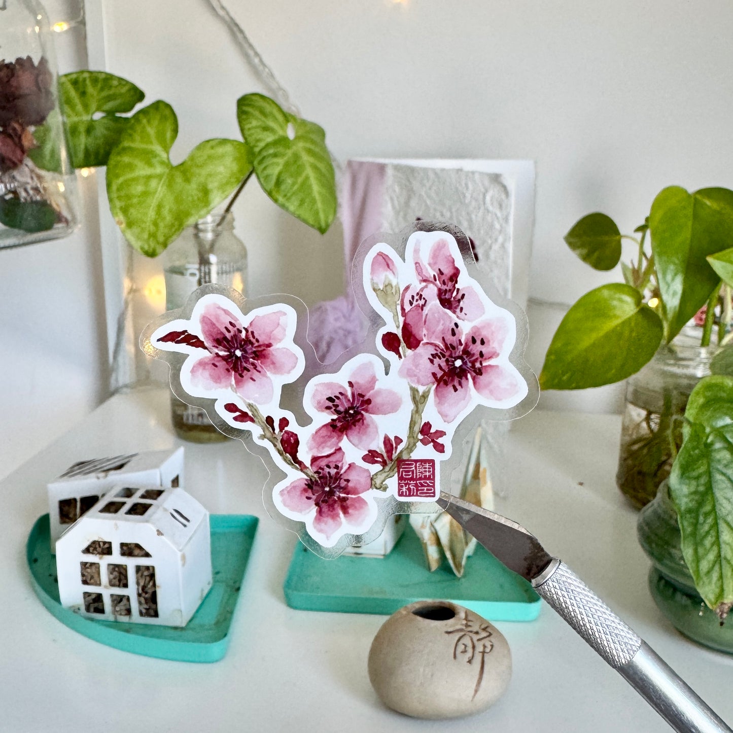 Cherry Blossoms | Clear Vinylsticker