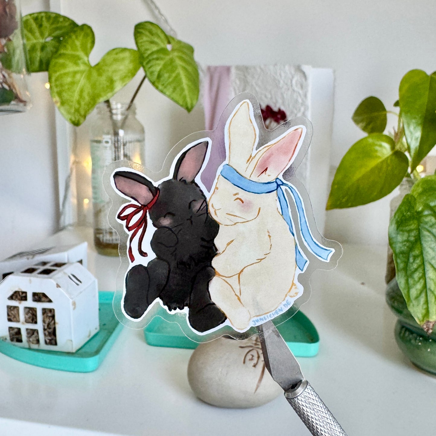 Wangxian Rabbits | Clear Vinylsticker