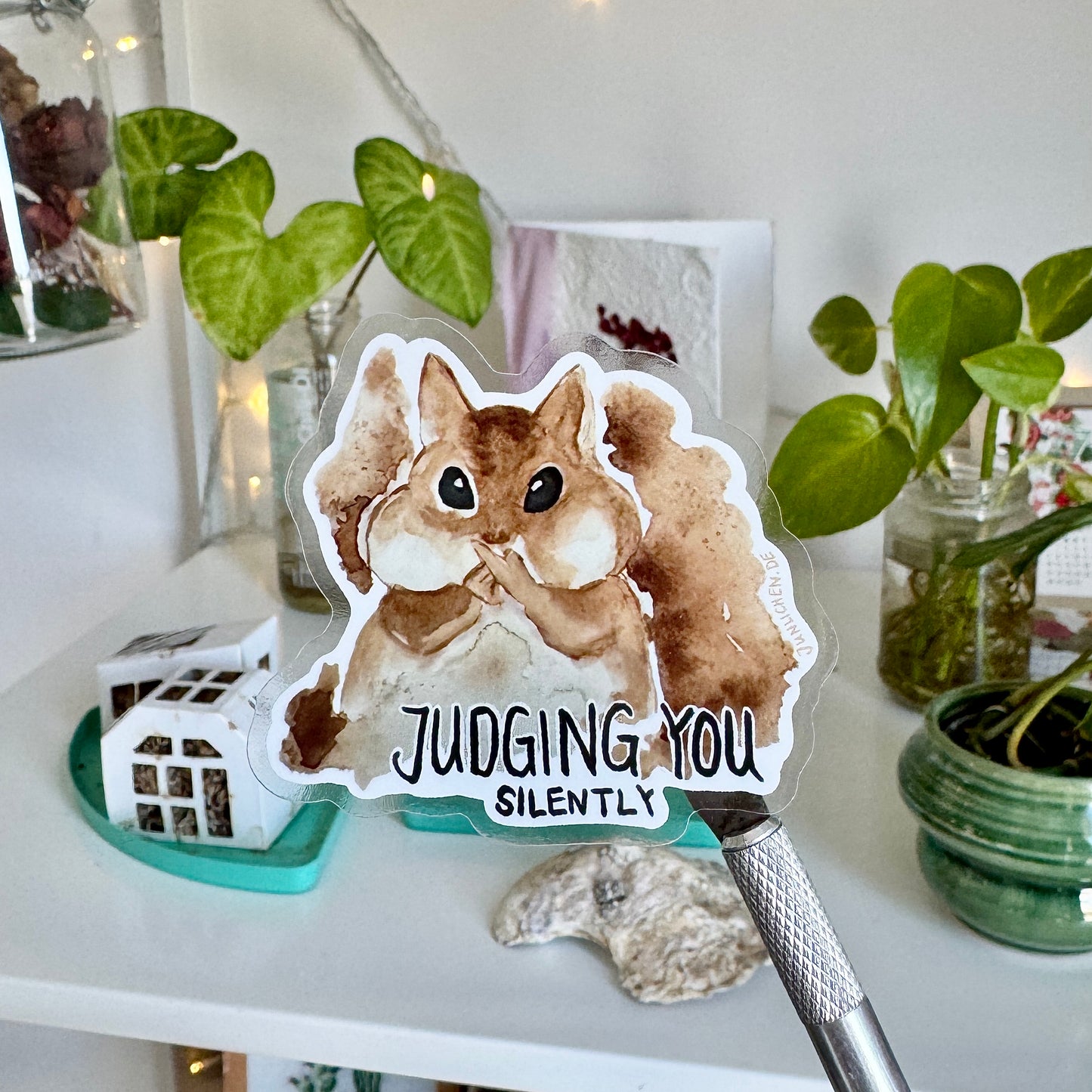 Judging You Silently | Clear Vinylsticker