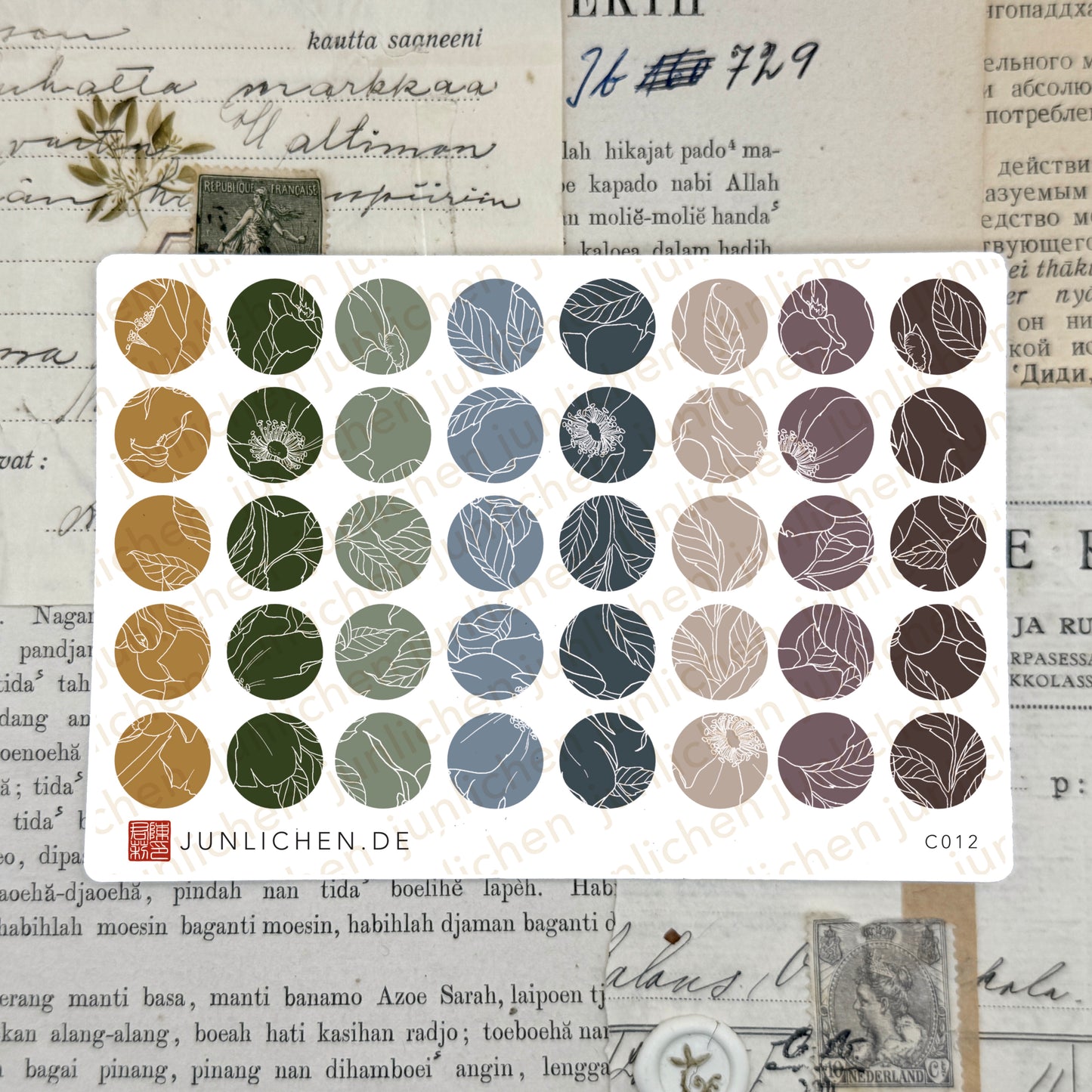 Tea Balance Mini Circle | Sticker sheet