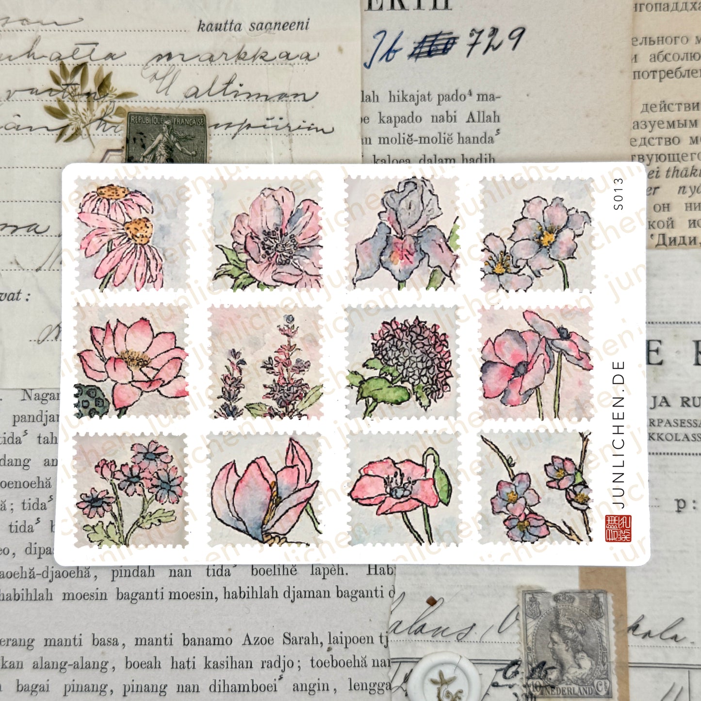 Dawn Square Stamps | Sticker Sheet