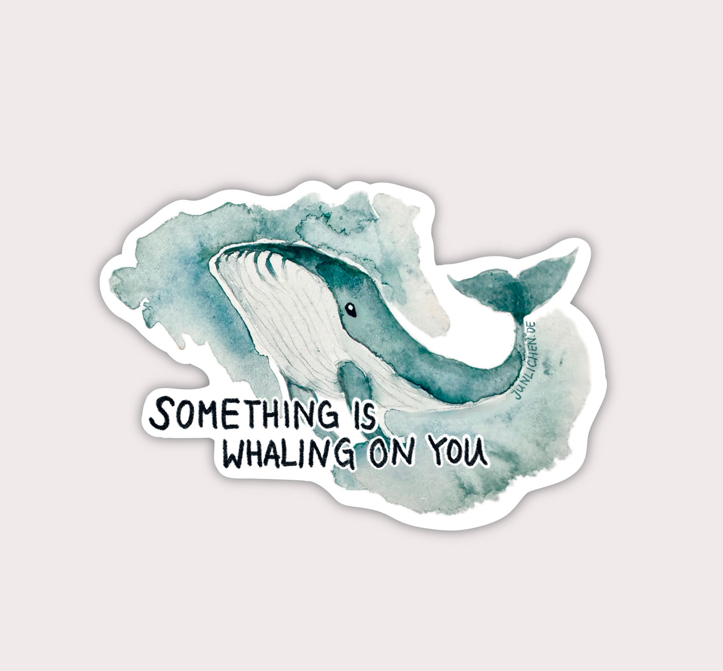 Something is Whaling on You | Clear Vinylsticker