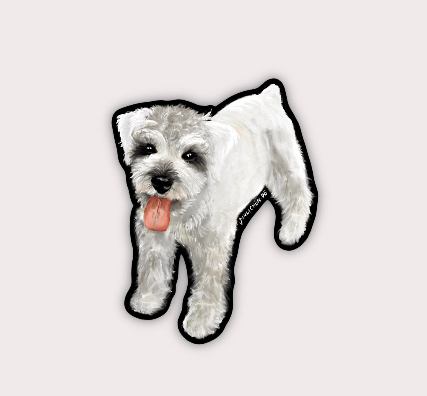 Esme mini Schnauzer | Clear Vinylsticker