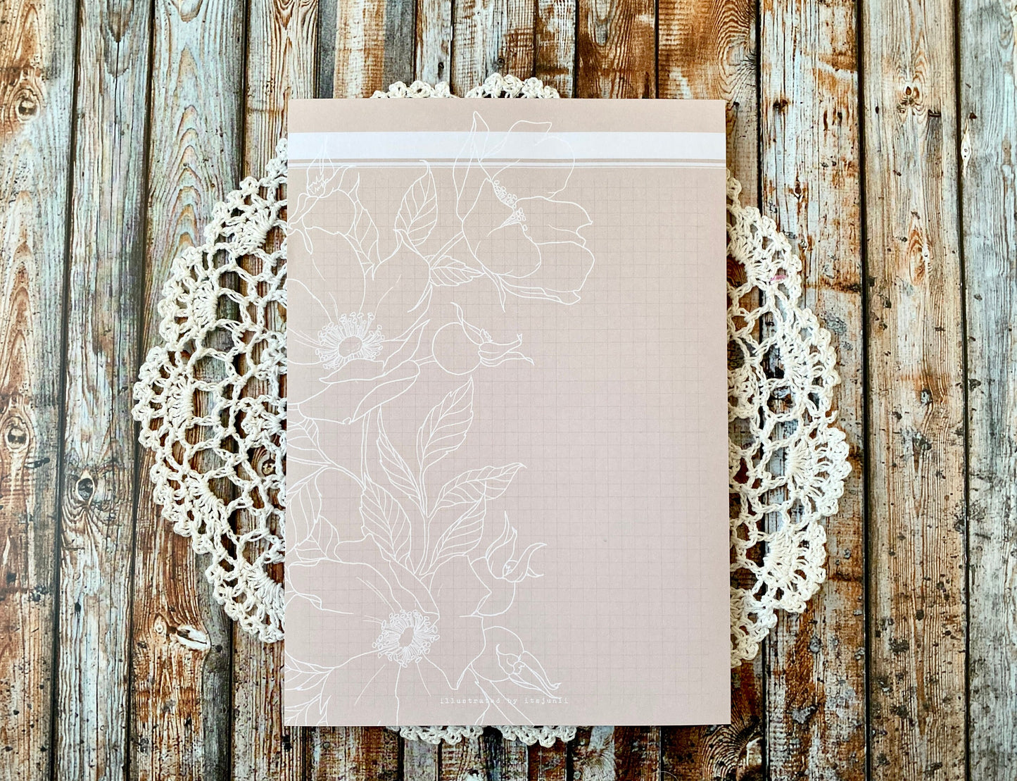 Bouquet Lines | A5 Notepad (grid)