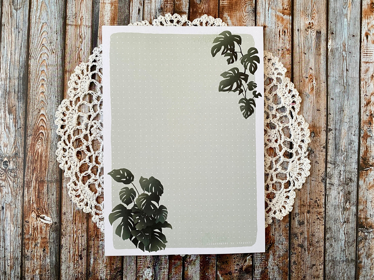 Fresh Monstera | A5 Notepad (dotted)