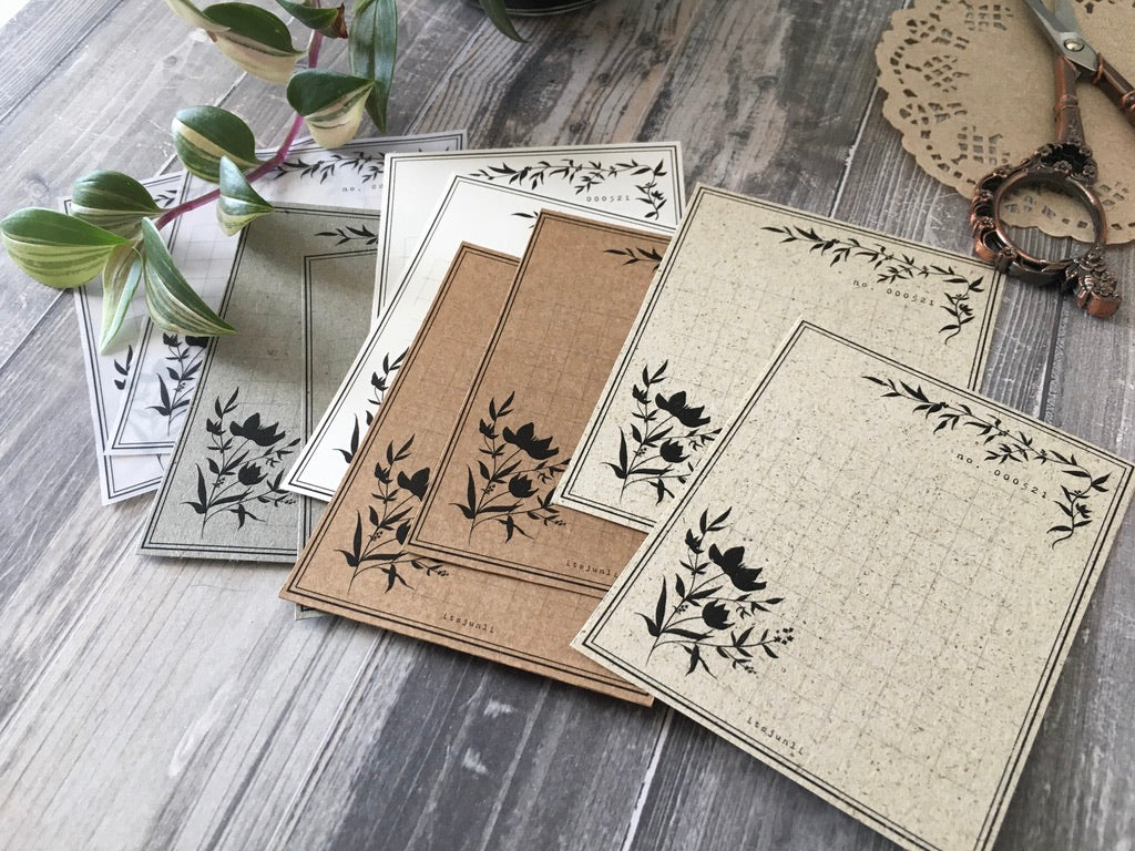 Handmade Botanical Memo Cards