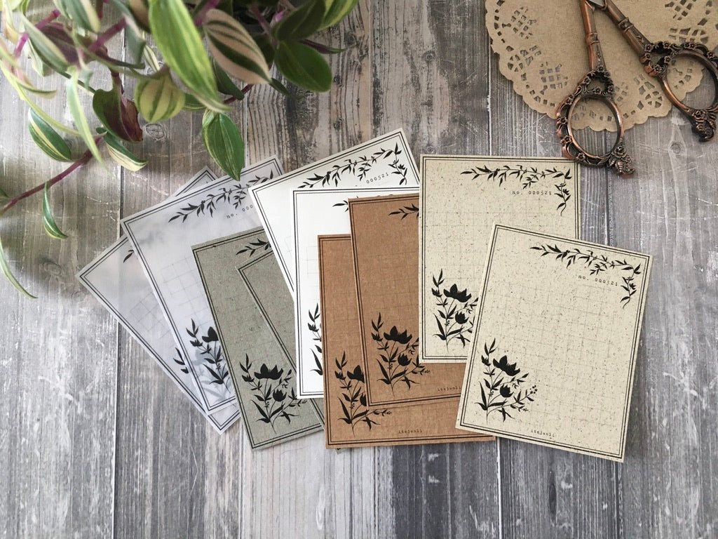 Handmade Botanical Memo Cards