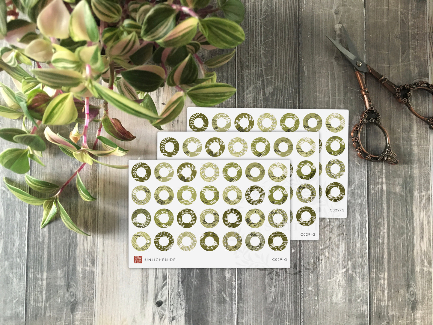 Midori Kimono Circle Eylet | Sticker Sheet