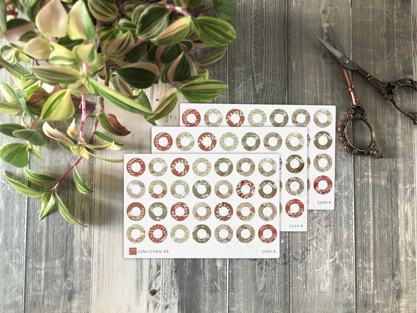 Aka Kimono Circle Eylet | Sticker Sheet