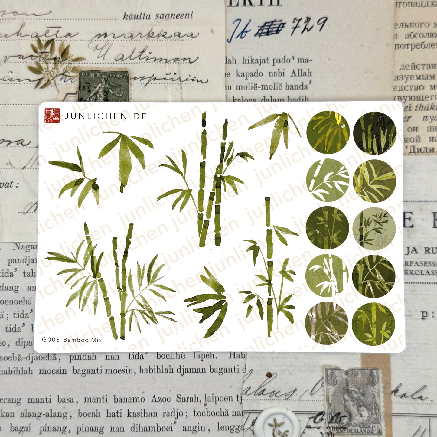 Bamboo Mix | Transparent Sticker Sheet