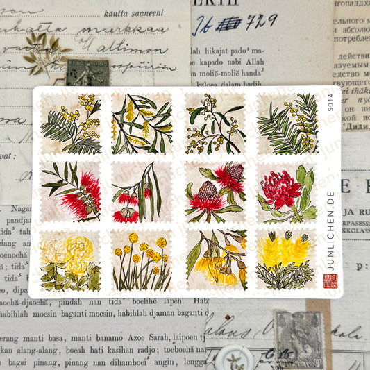 Aussie Square Stamps | Sticker Sheet