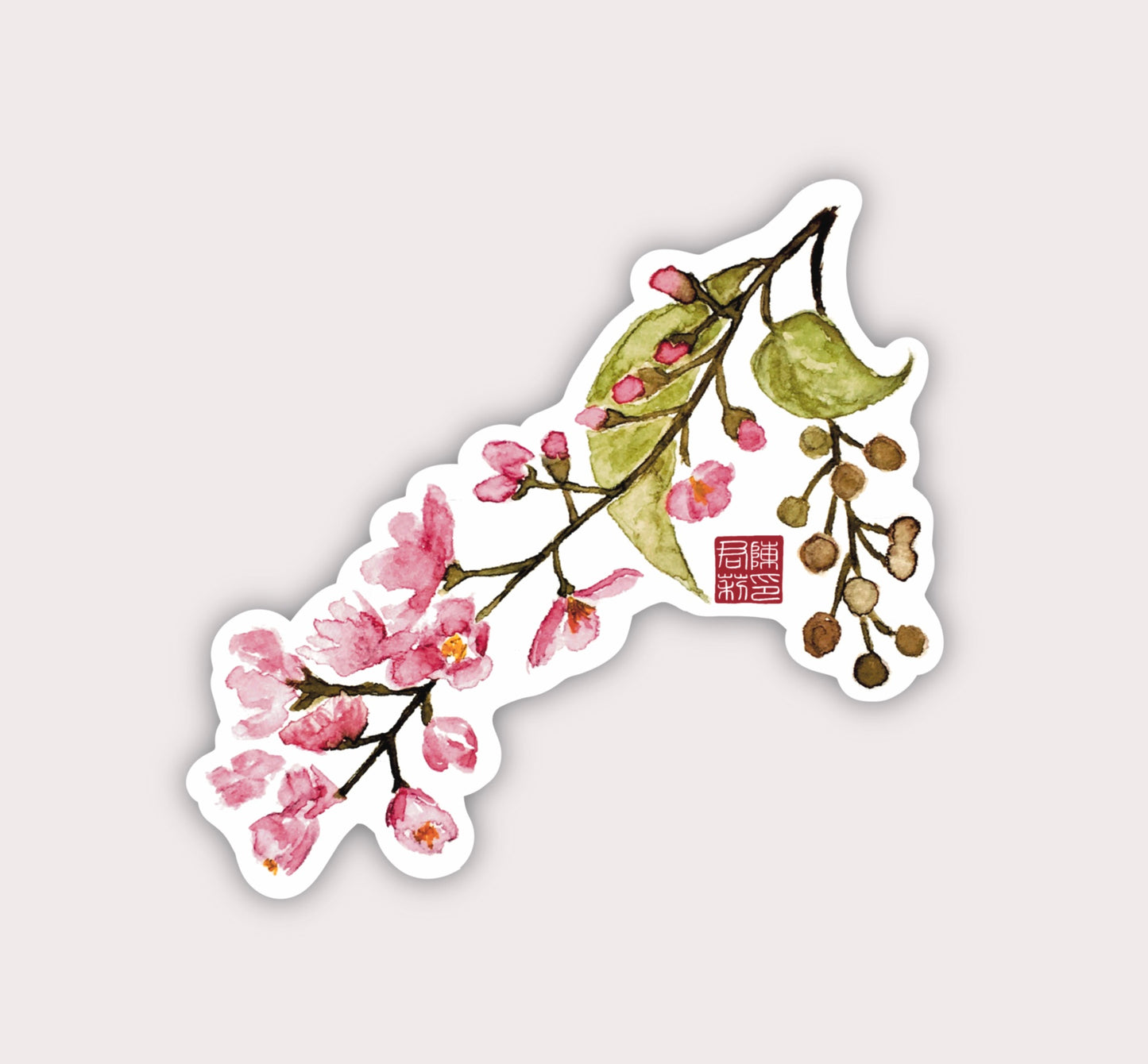 Bird Cherry | Clear Vinylsticker