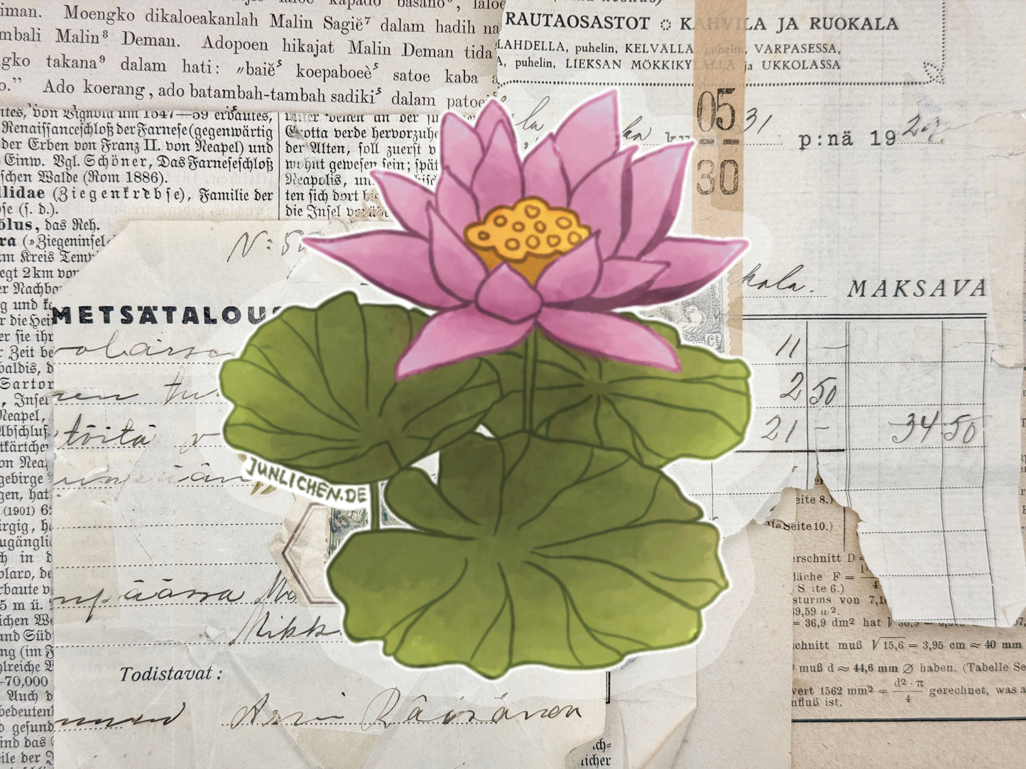 Lotus Flower | Clear Vinylsticker