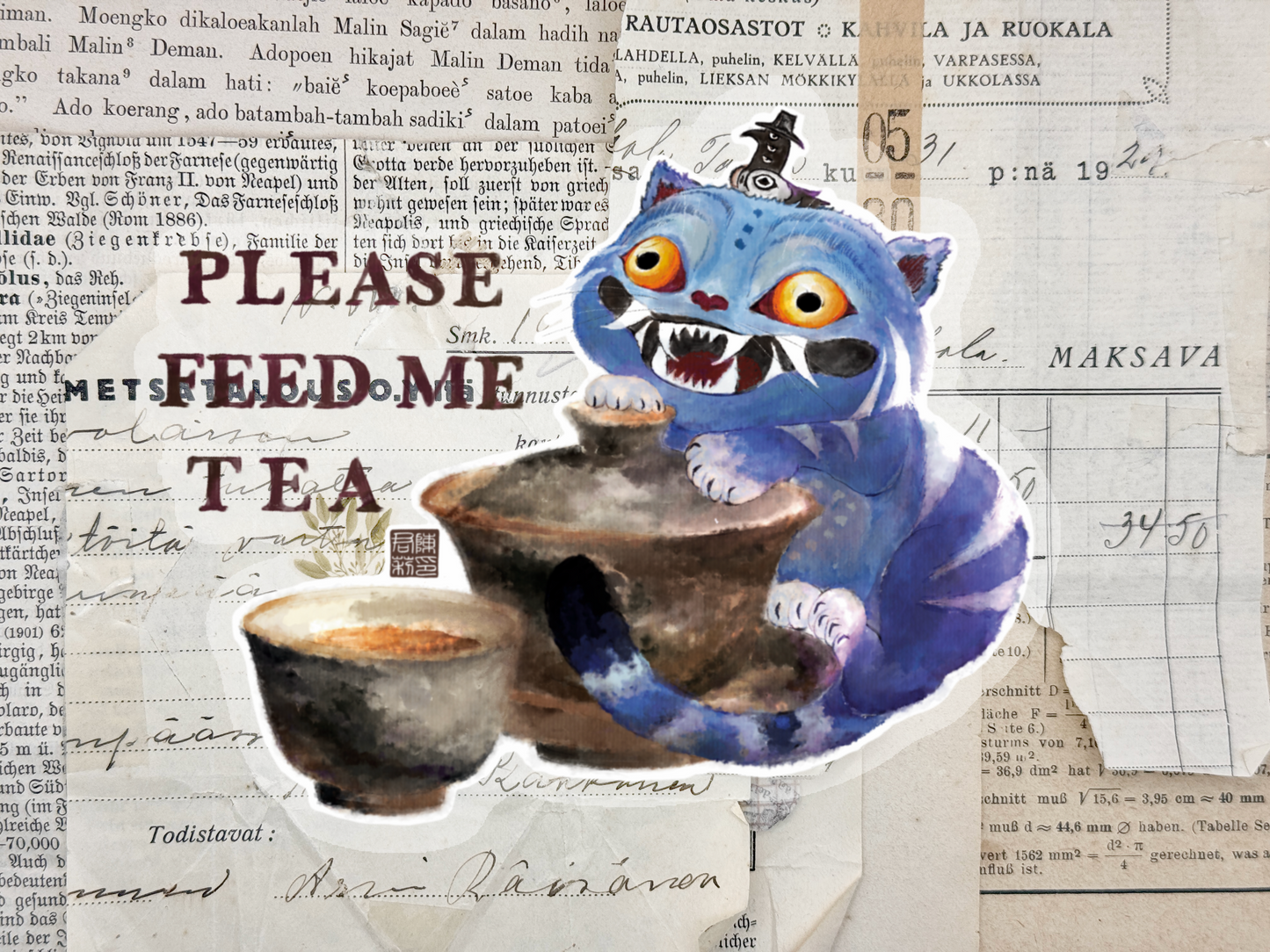 Tea Derpy | Clear Vinylsticker