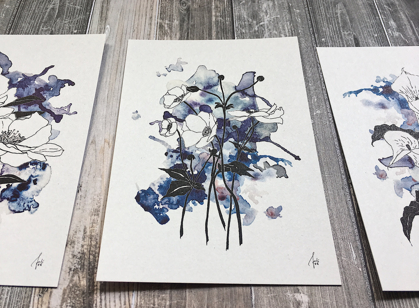 Flower Language Sapphire Set | Art Prints