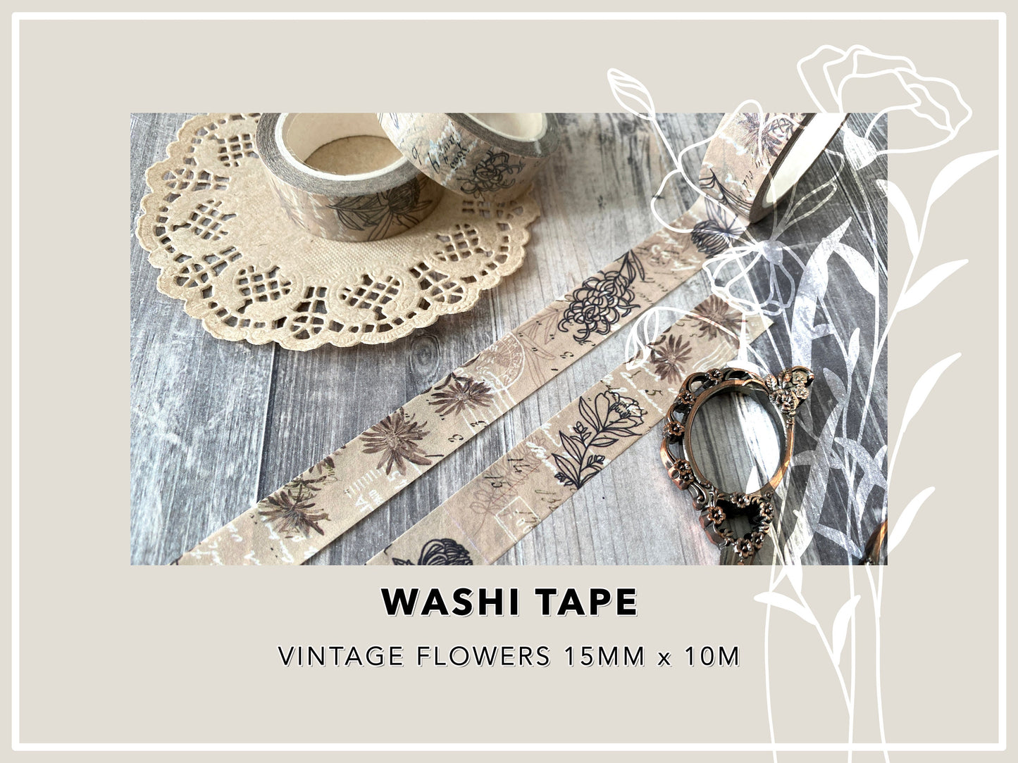 Vintage Flowers | Washi Tape